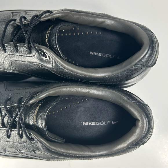 Nike Touring Premium Golf Black Leather Shoe 379221-091; Mens 9.5 Wide; Like New - Picture 12 of 16